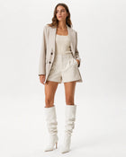 Bottes à talons hauts femme - Blanc