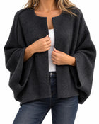 Cardigan Femme Maille Fine Oversize - Noir