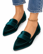 Ballerines Femme Classiques Décolletées - Vert foncé