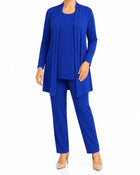 Ensemble Femme Maille Souple Trois Pièces - Bleu