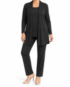 Ensemble Femme Maille Souple Trois Pièces - Noir