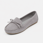 Mocassins femme – noir effet daim enfilage facile - Gris