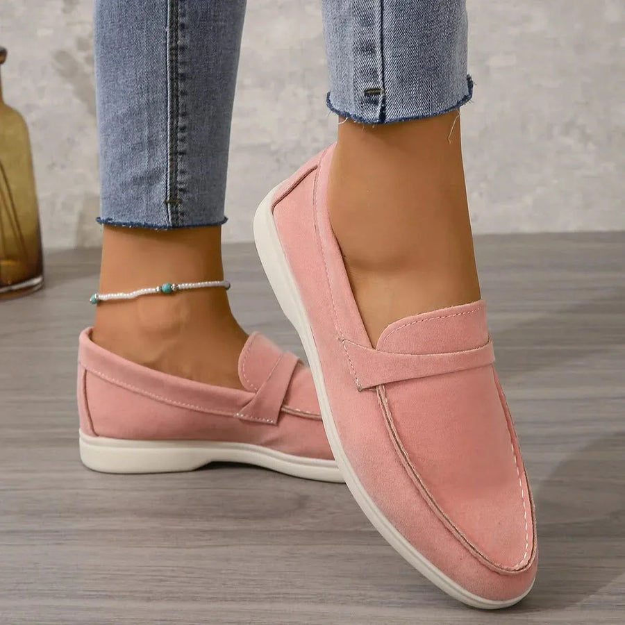 Mocassin femme classique multicolore confort - vue portée