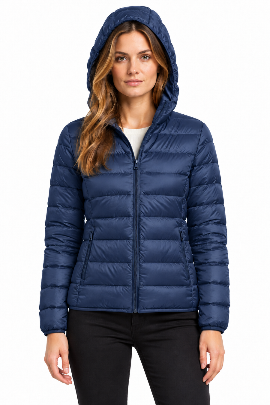 Doudoune à Capuche Femme - Légère Compressible Poches Zippées