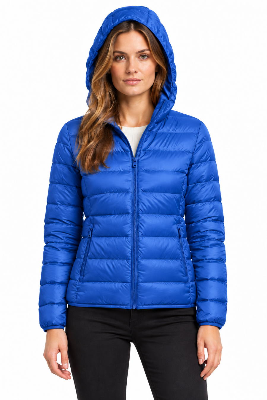 Doudoune à Capuche Femme - Légère Compressible Poches Zippées