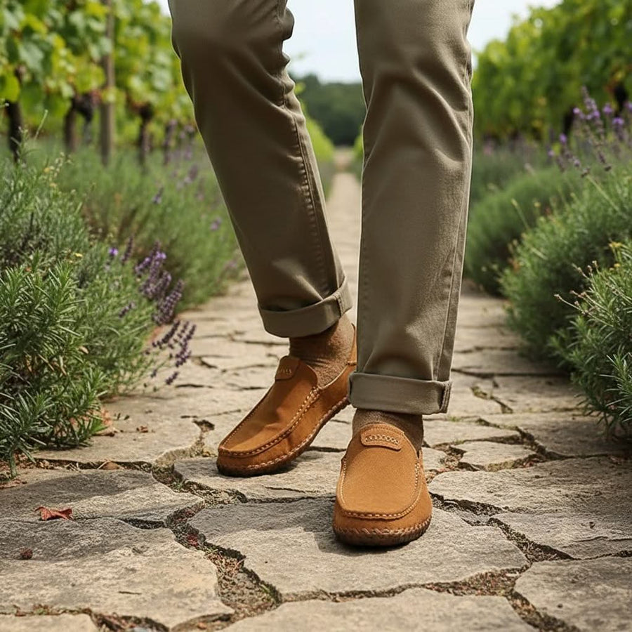 Mocassins suéde homme