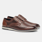 Derbies homme – finition lisse classique bureau - Marron foncé