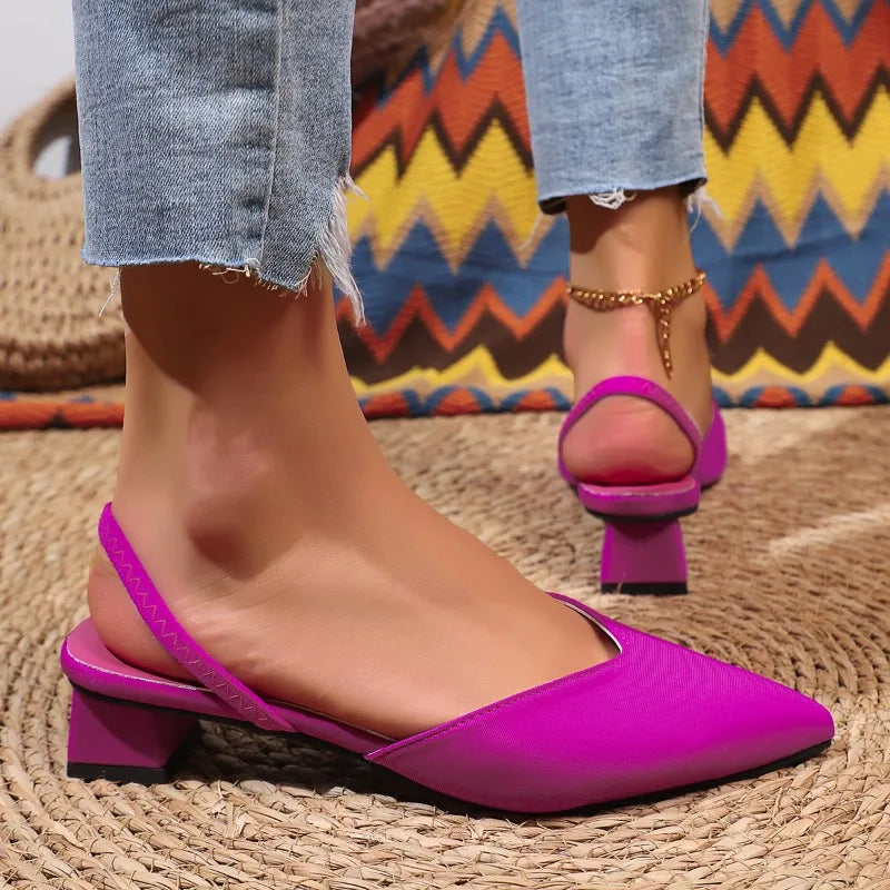 Escarpins femme a talon bloc bas - Confortables et élégants