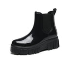 Bottes chelsea mi mollet femme - cuir confort quotidien - Noir