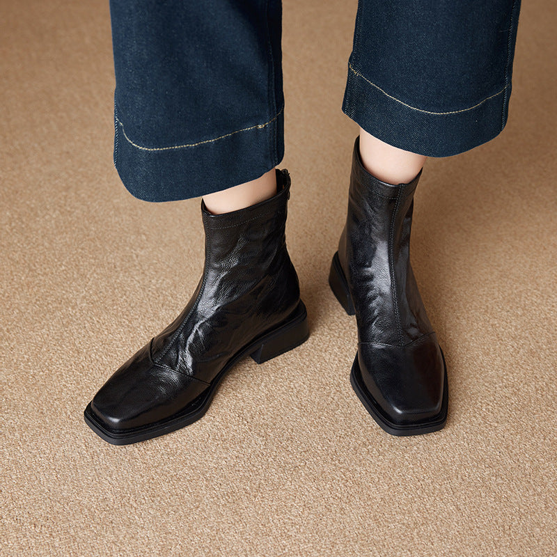Bottes en cuir femme