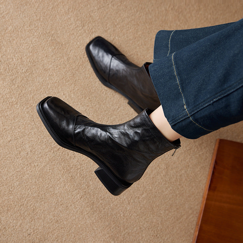Bottes en cuir femme