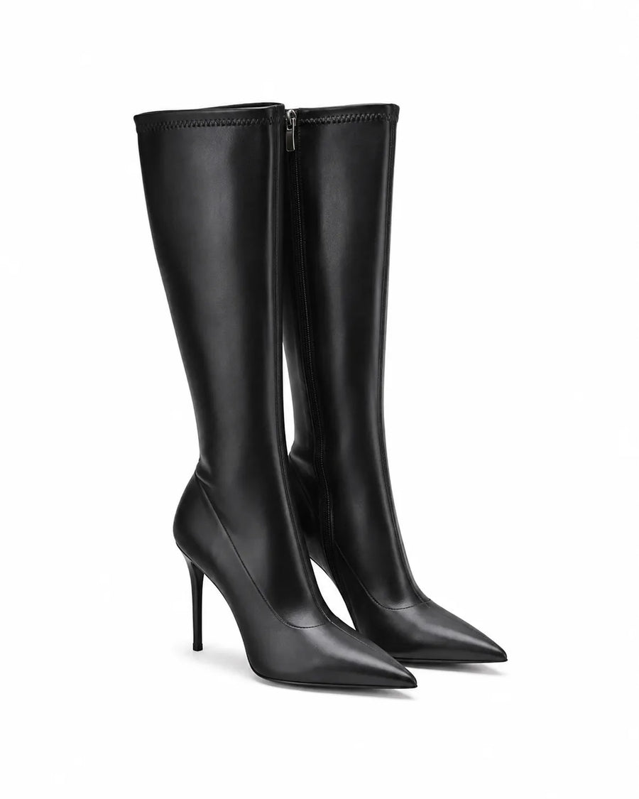 Bottes hautes talon 10 cm femme - vue portée