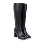 Bottes hautes à talons femme - cuir élégance intemporelle - Noir
