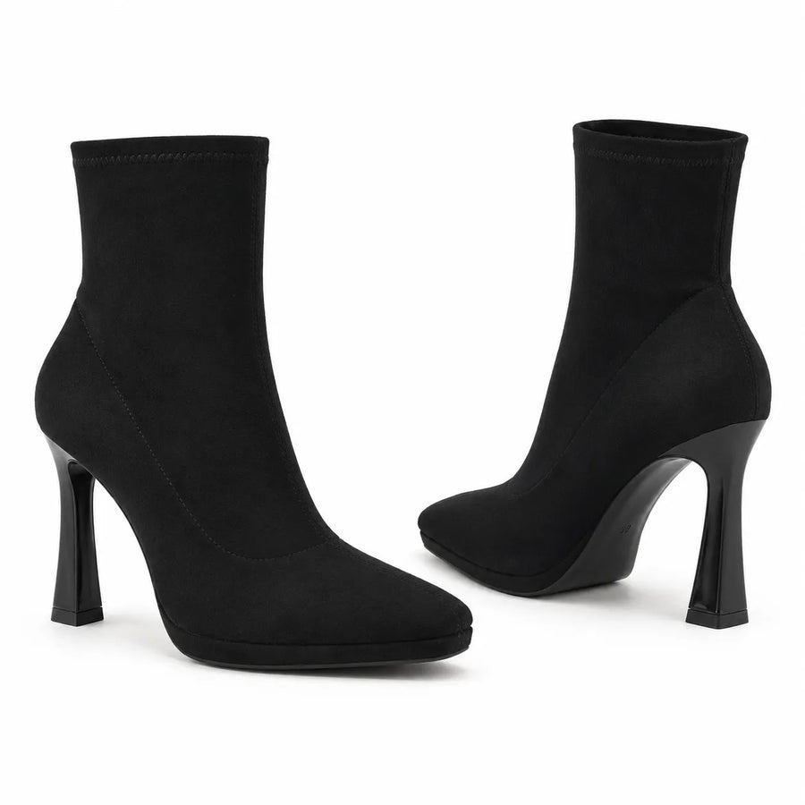 Bottes noir à talon femme - vue d'ensemble