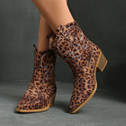 Bottes santiags western - style rétro tendance - Imprimé léopard