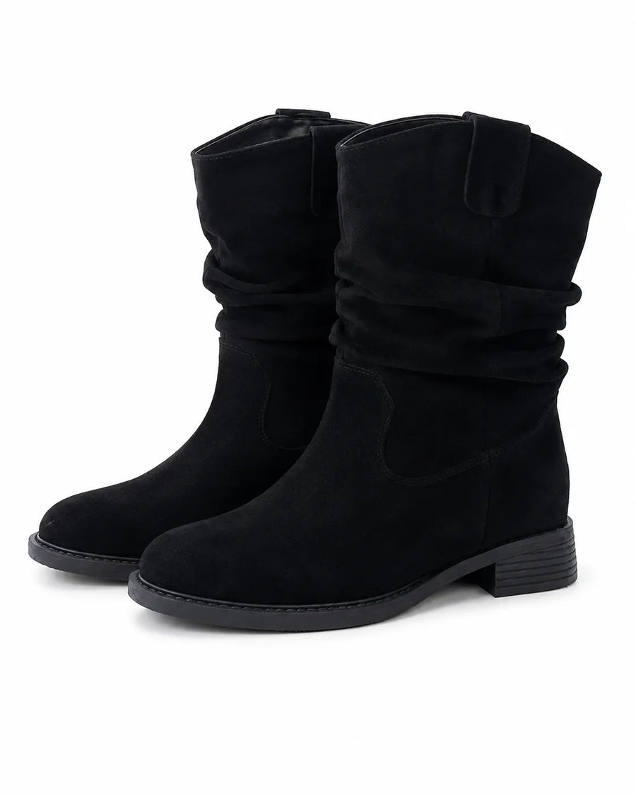 Bottes western en daim hauteur cheville - vue de dos