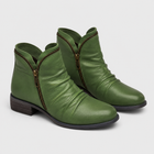 Bottines en similicuir femme confortables - confort quotidien tendance - Vert
