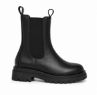 Bottines en similicuir femme - zippées pratique tendance - Noir