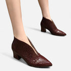 Bottines Femme - Similicuir - Bordeaux
