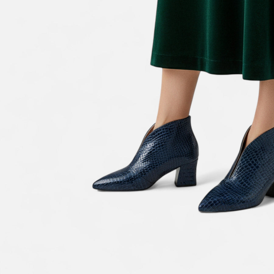 Bottines en similicuir femme