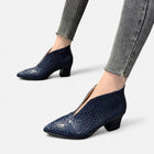 Bottines Femme - Similicuir - Bleu foncé