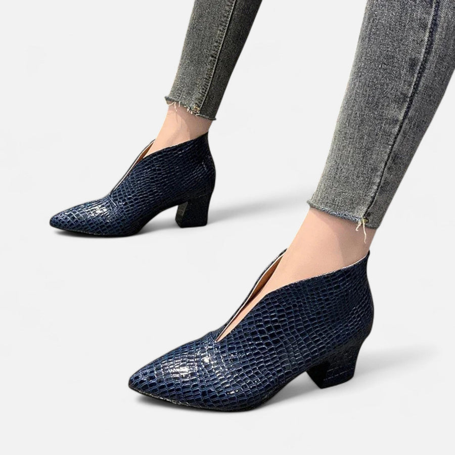 Bottines en similicuir femme