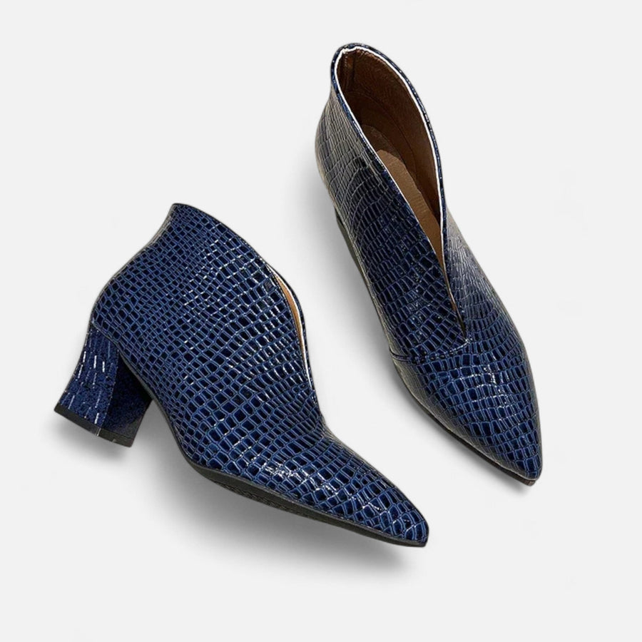 Bottines en similicuir femme