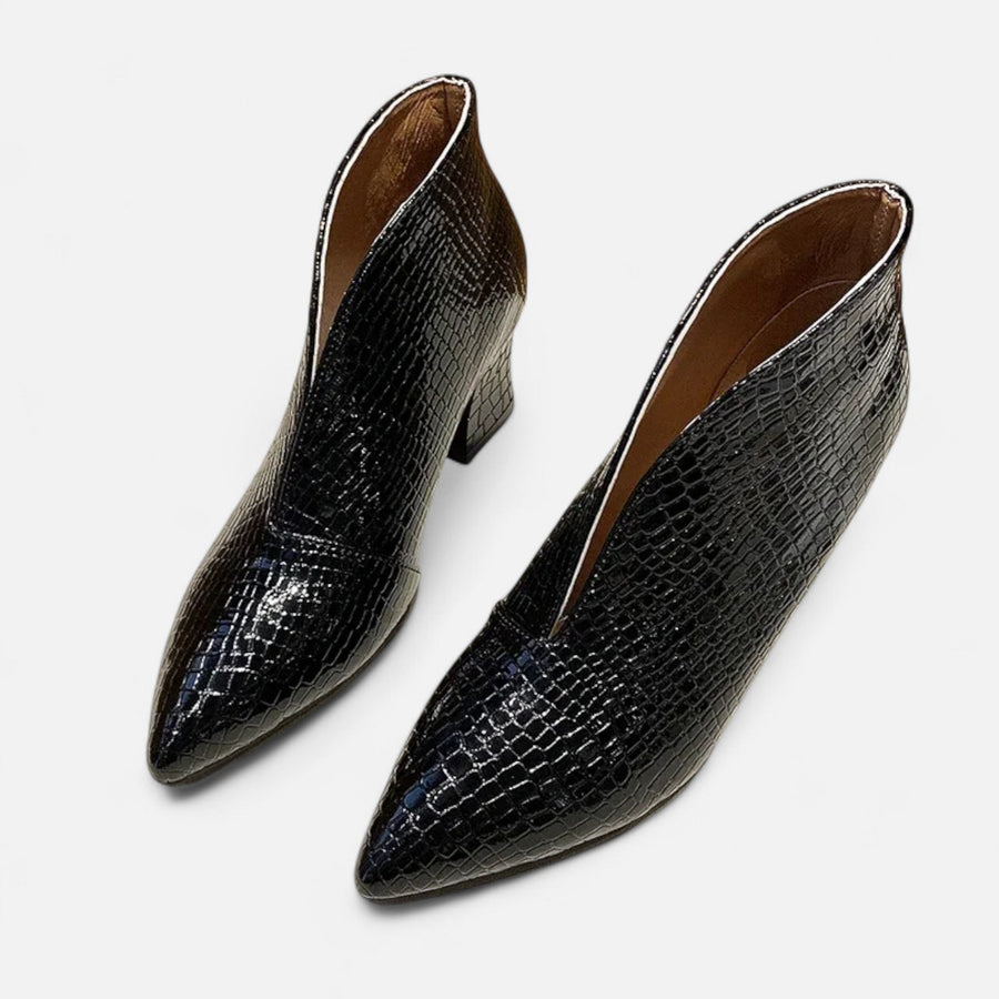 Bottines en similicuir femme