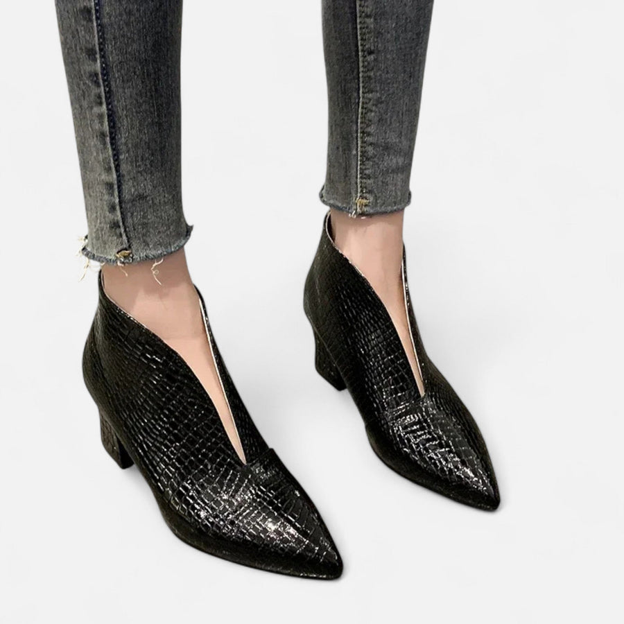 Bottines en similicuir femme