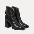 Bottines en similicuir à talons confortable - style pratique - Noir
