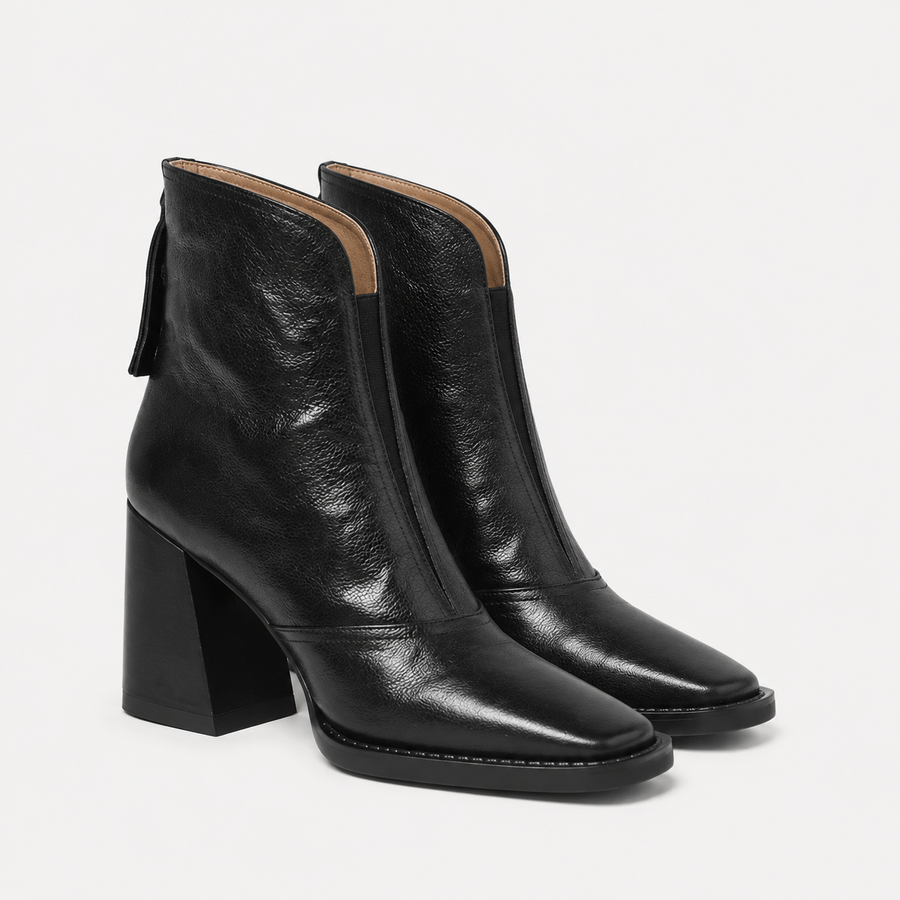 Bottines en similicuir à talons confortable