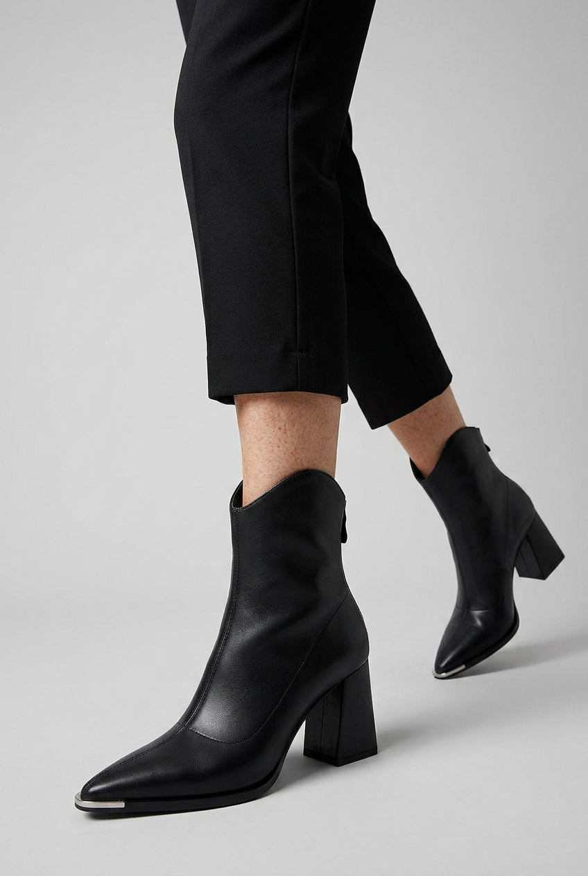Bottines à talons bout pointus