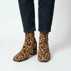 Bottines à talons en daim - tendance automne chic - Imprimé léopard