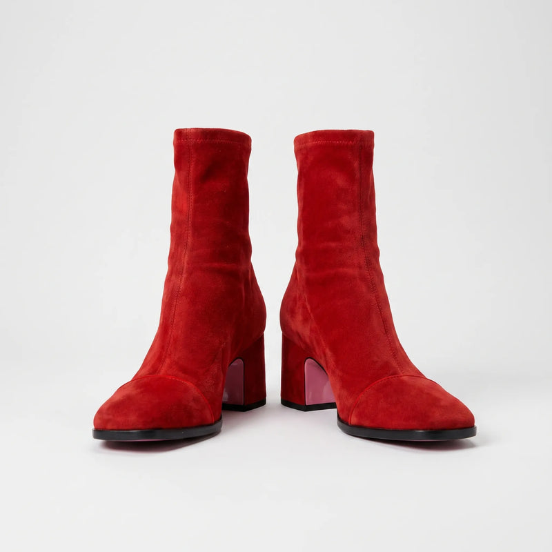 Bottines à talons en daim