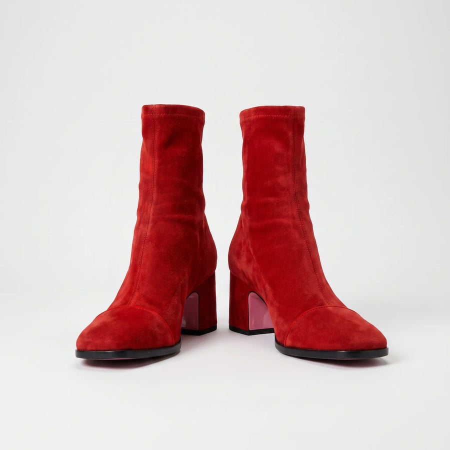Bottines à talons en daim