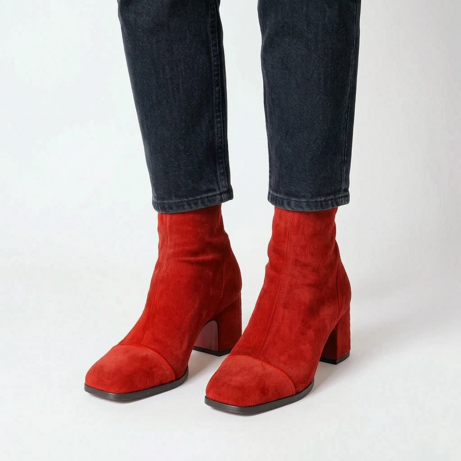 Bottines à talons en daim