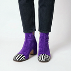Bottines à talons en daim - tendance automne chic - Violet
