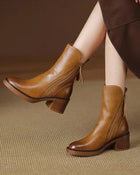 Bottines à talons femme - classique intemporel - Marron
