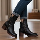 Bottines à talons femme - classique intemporel - Noir