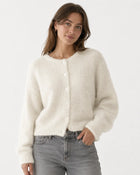 Cardigan à boutonnage simple femme - Blanc