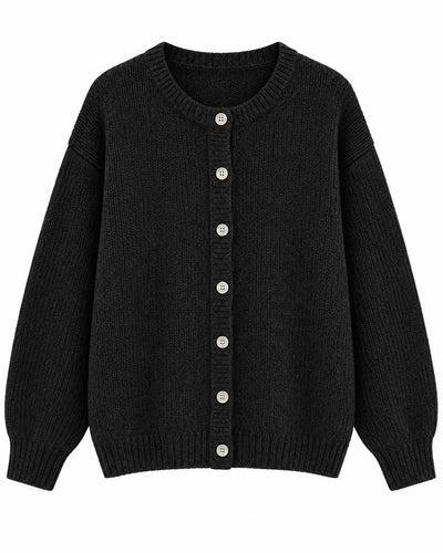 Cardigan Long Femme Col V Boutonné