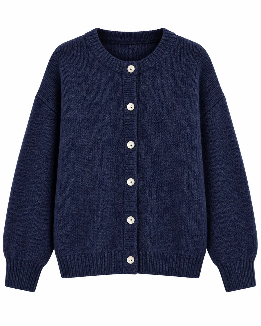 Cardigan Long Femme Col V Boutonné