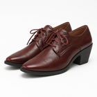 Derbies femme grosse semelle – classique - Rouge