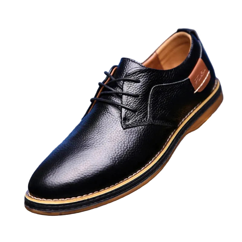 Derby homme finition souple - gros plan couture