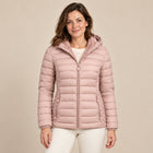 Doudoune Légère Femme - Capuche Fixe Poches Latérales - Rose