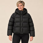 Doudoune Femme - Grande Capuche Col Montant Poches Hanches - Noir