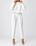 Ensemble Femme - Sweat et Pantalon Uni - Blanc