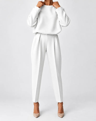 Ensemble sweat et pantalon femme coloris uni