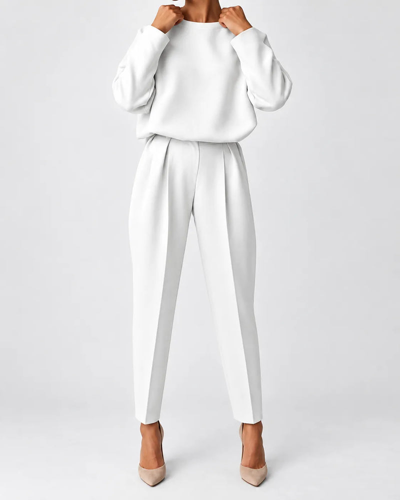 Ensemble sweat et pantalon femme coloris uni