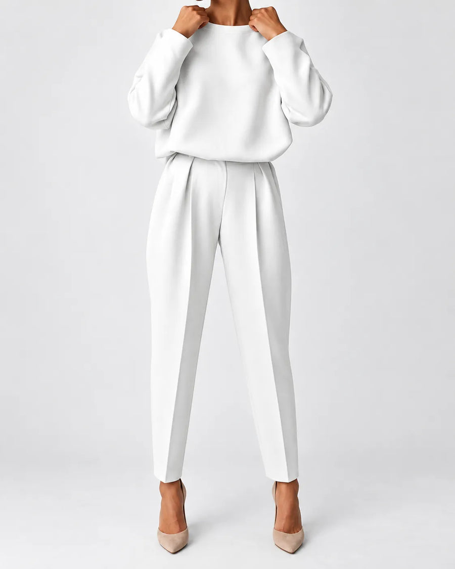 Ensemble sweat et pantalon femme coloris uni